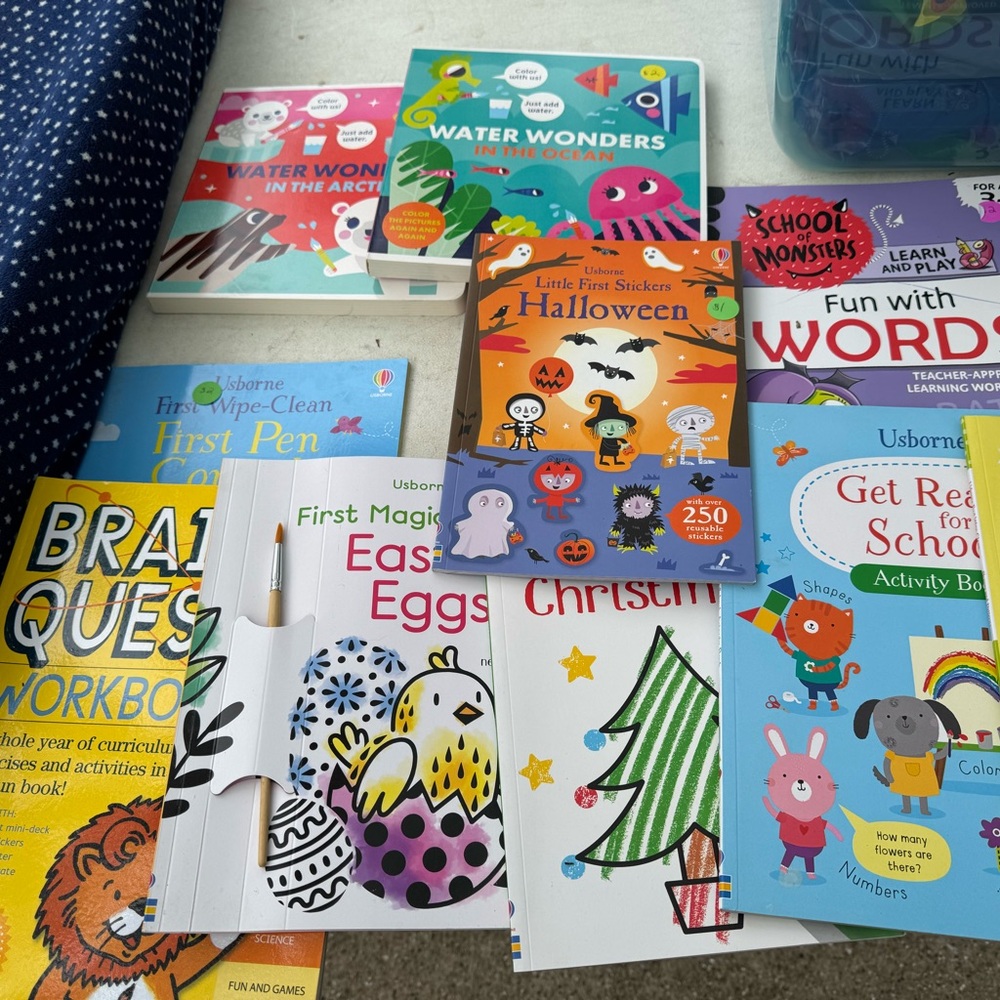 Usborne Coloring/Activity Book Bundle-Colorful Educational Fun
